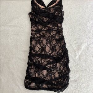 Express Black Lace Mini Dress